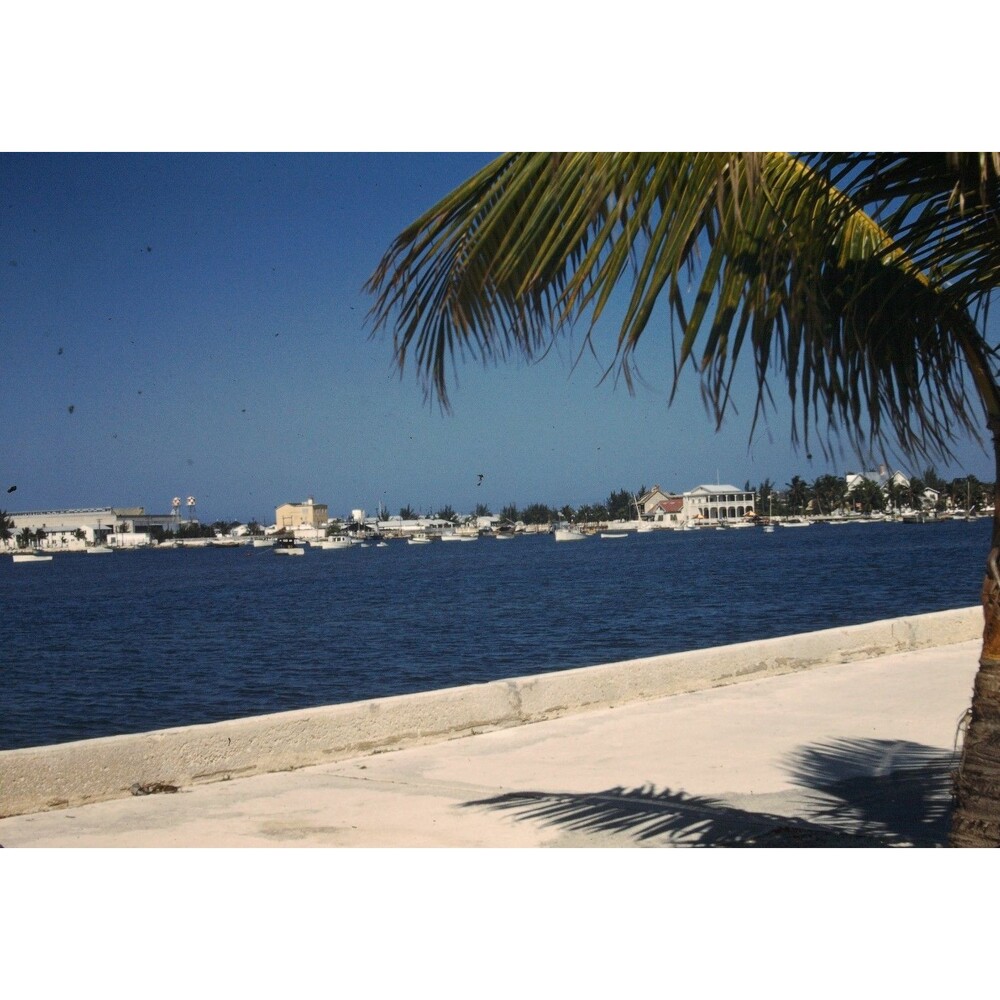 Kodak Slide 1950s Red Border Kodachrome Malecón in Cienfuegos, Cuba,